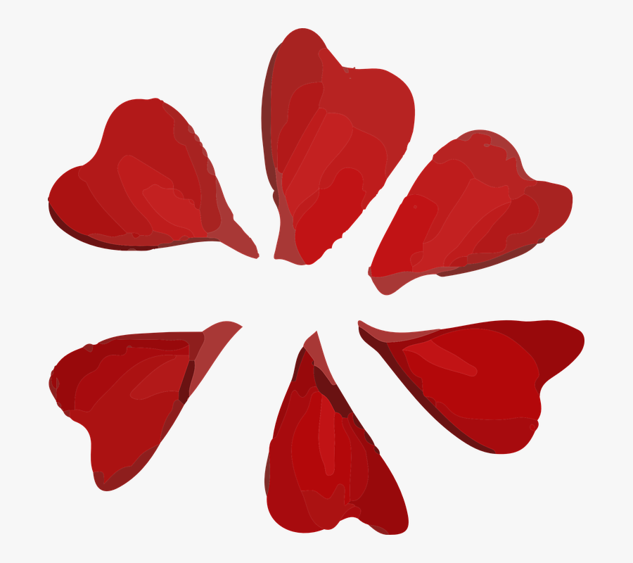 Flower Petals Red - Petal Red Png, Transparent Clipart