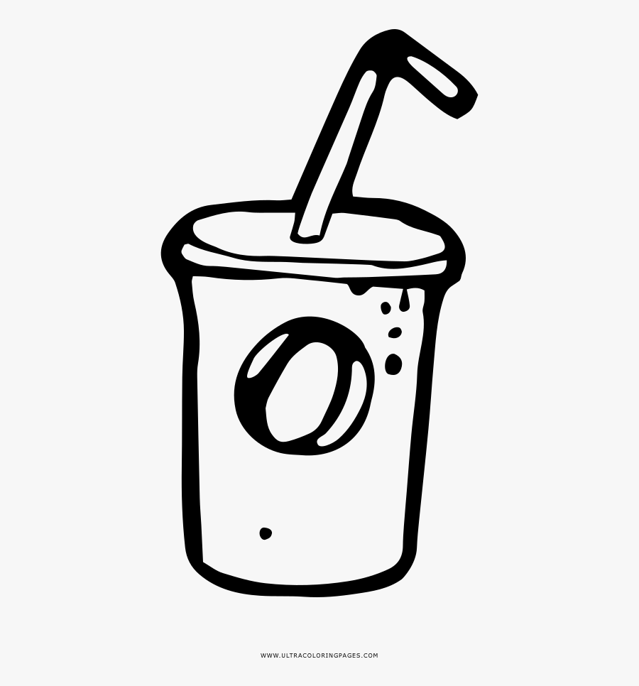 Milk Shake Coloring Page, Transparent Clipart