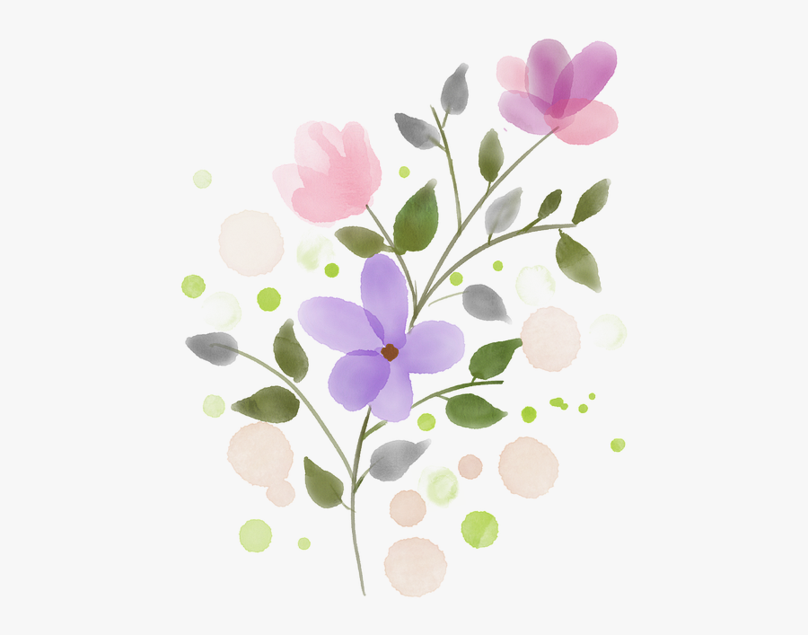 Spring, Watercolour Flowers, Watercolor, Floral - Watercolor Flower Painting, Transparent Clipart