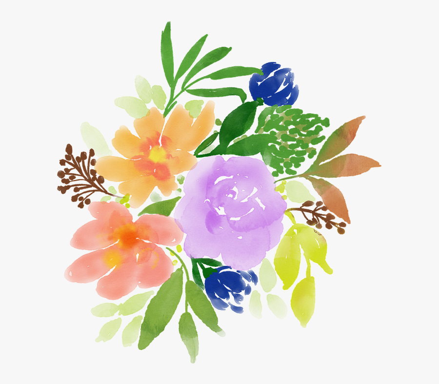 Watercolour Flowers Spring Watercolor Nature Floral - Watercolor Painting, Transparent Clipart