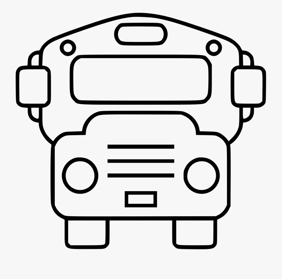 School Bus - Line Art, Transparent Clipart