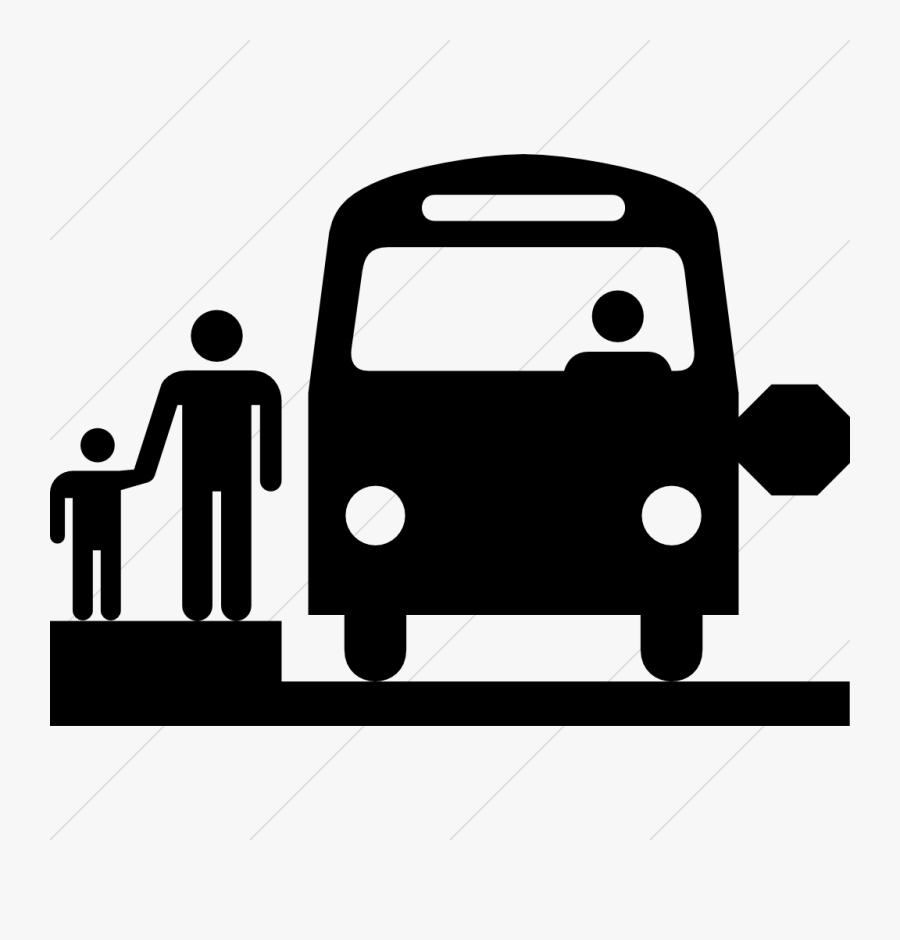 School Bus Stop Icon - Back To School Safe Driving, Transparent Clipart