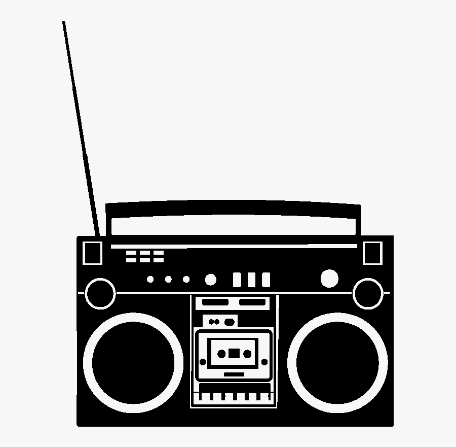 Wall Decal Breakdancing Radio Boombox Hip Hop - Hip Hop Radio Png, Transparent Clipart