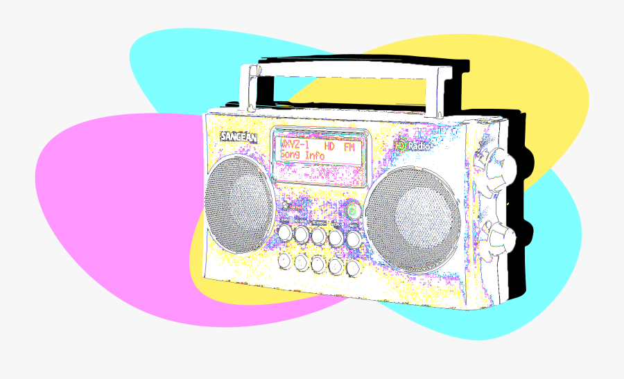 Boombox, Transparent Clipart