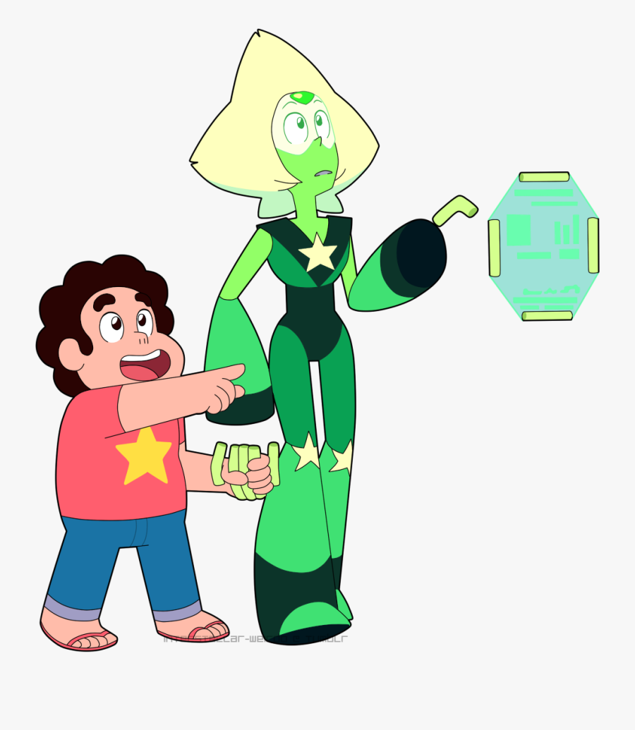 Green Human Behavior Child Male Clip Art Product - Peridot With The Tape Recorder Steven Universe, Transparent Clipart