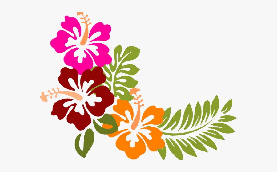 Hawaii Clipart Bunga Raya - Flowers Clipart Black And White, Transparent Clipart
