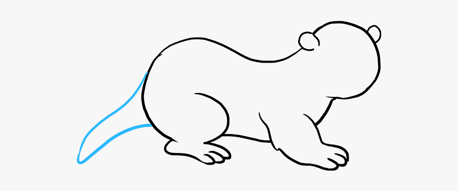 How To Draw Otter - Sea Otter Drawing Easy, Transparent Clipart