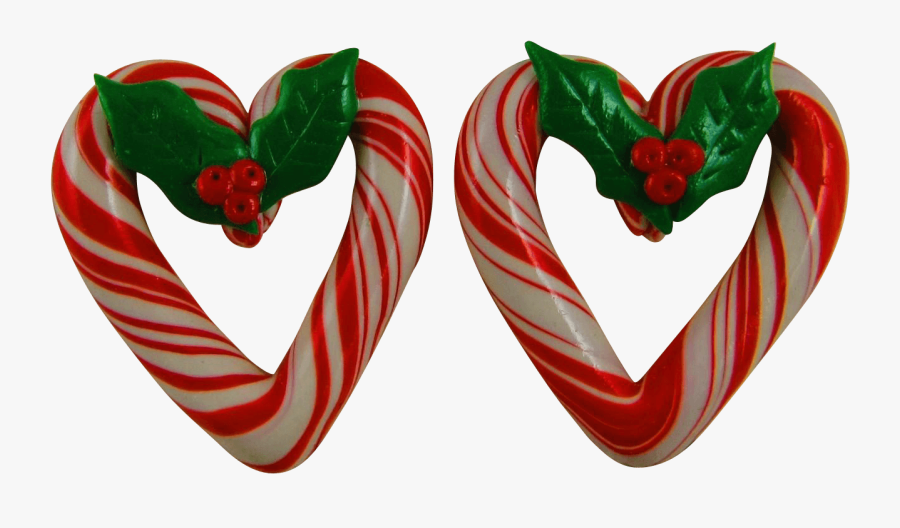 Heart Shaped Christmas Earrings For Pierced Ears - Earring Heart Shape Clipart, Transparent Clipart