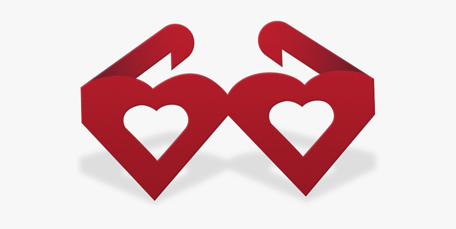 Shubert Heart-shaped Glasses - Heart, Transparent Clipart