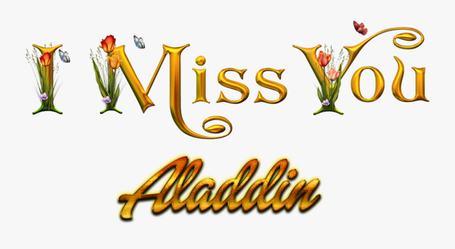 Aladdin Missing You Name Png - Elizabeth Name, Transparent Clipart