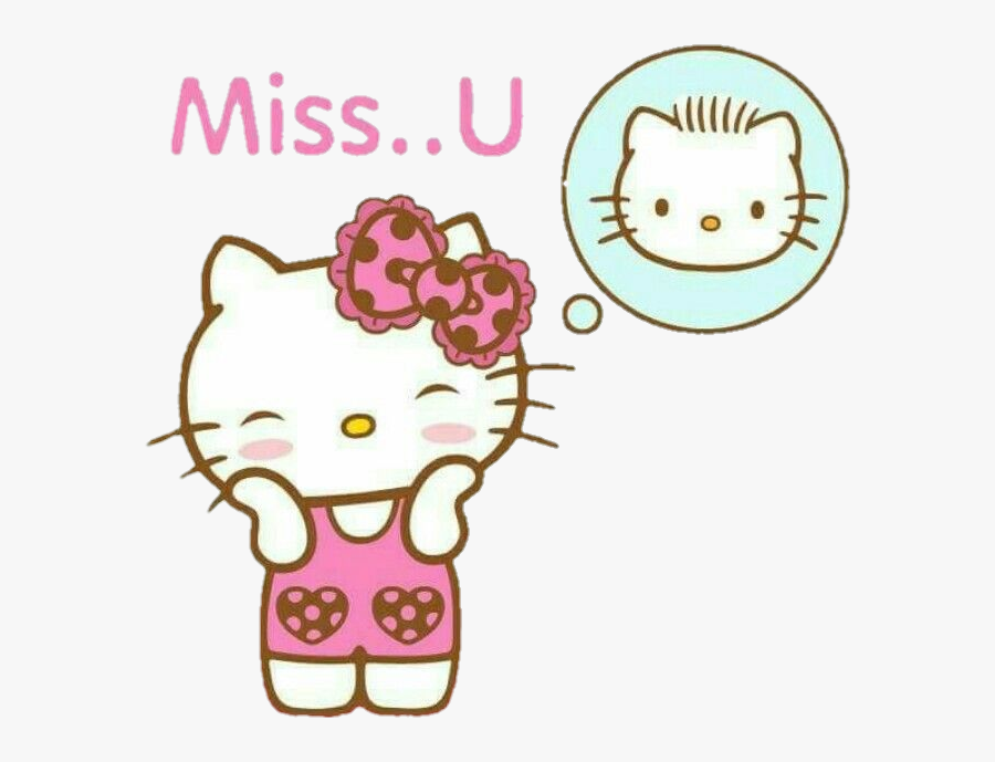 Transparent Miss You Clipart - Hello Kitty Png Gif, Transparent Clipart