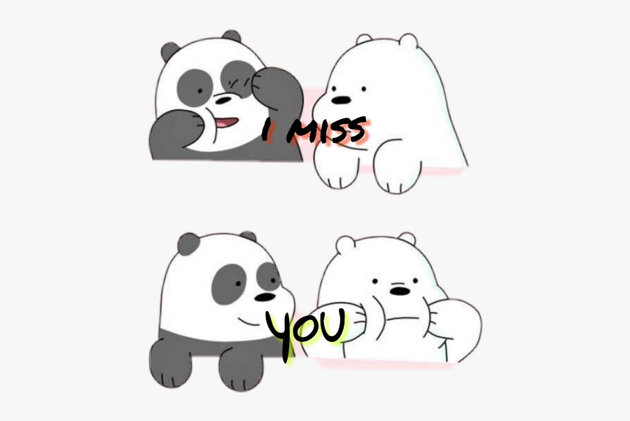 Miss You - We Bare Bears I Miss You, Transparent Clipart