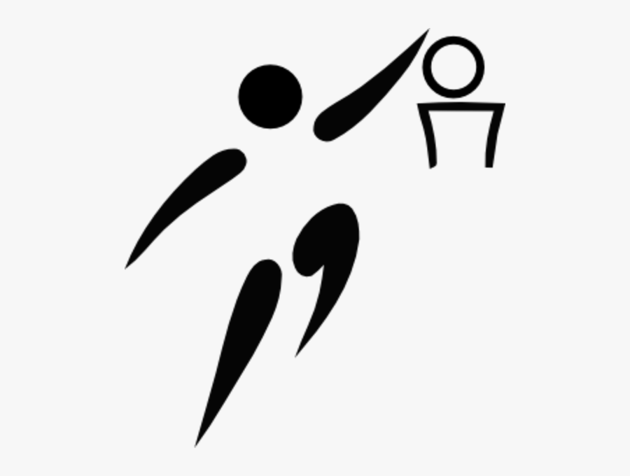 Transparent Sports Clipart Black And White - Basketball Olympic Logo, Transparent Clipart