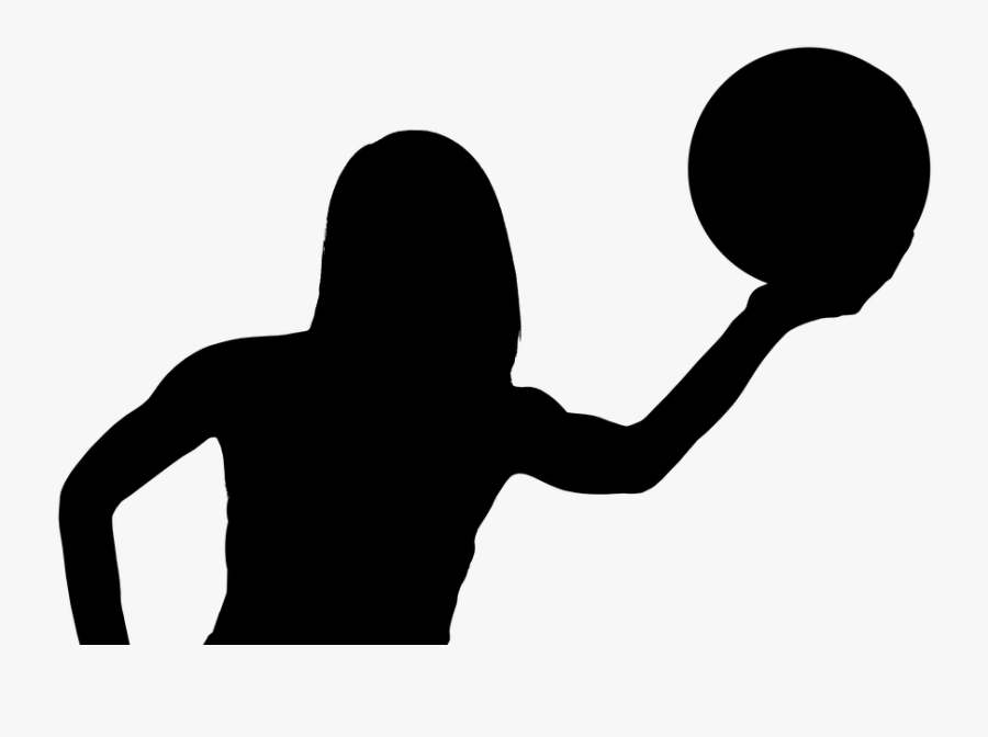 Transparent Girl Playing Sports Clipart - Silhouette, Transparent Clipart