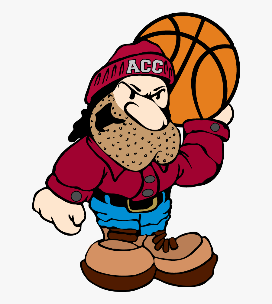 Lumberjack Basketball Logo Web - Alpena Community College Mascot, Transparent Clipart