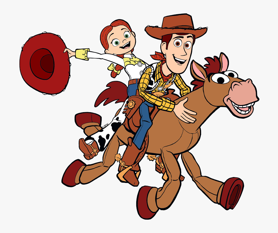 Jessie And Woody Riding Bullseye , Free Transparent 