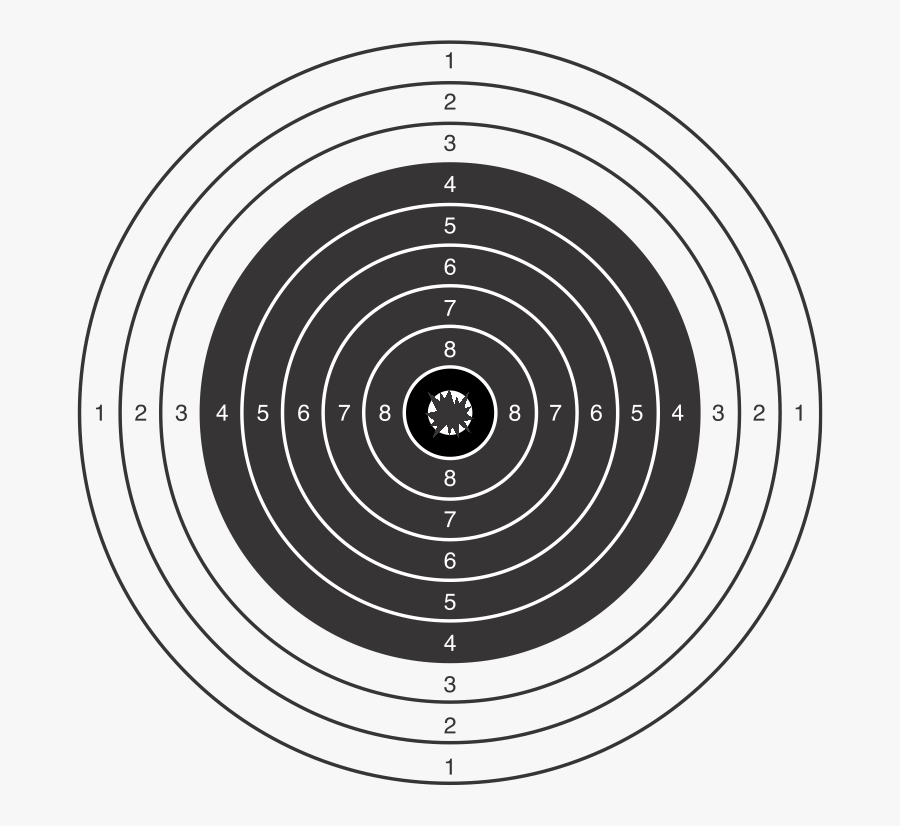 Transparent Gun Target Clipart - Shooting Bullseye Targets, free clipart do...