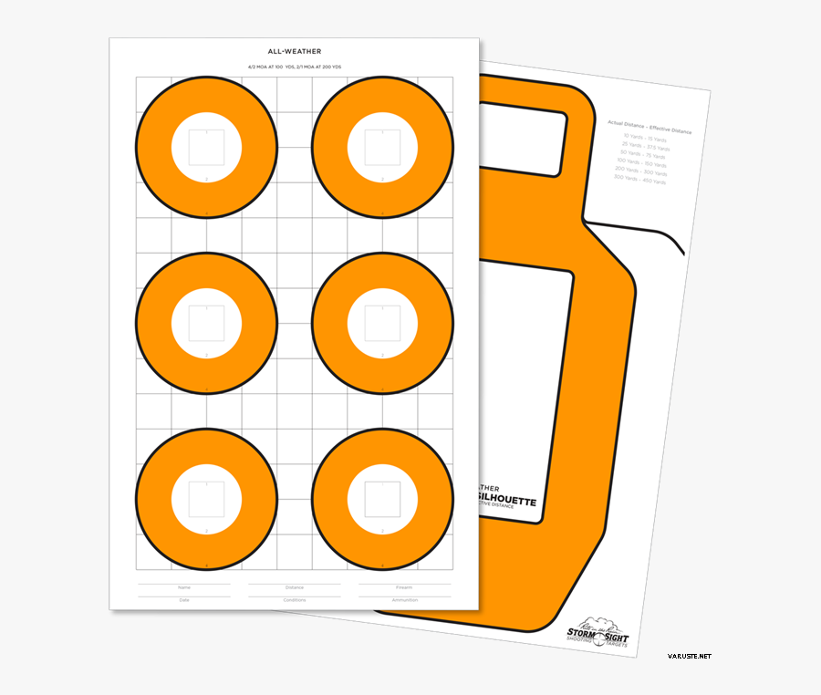 Rite In The Rain Long Range Silhouette Amp Bullseye, Transparent Clipart