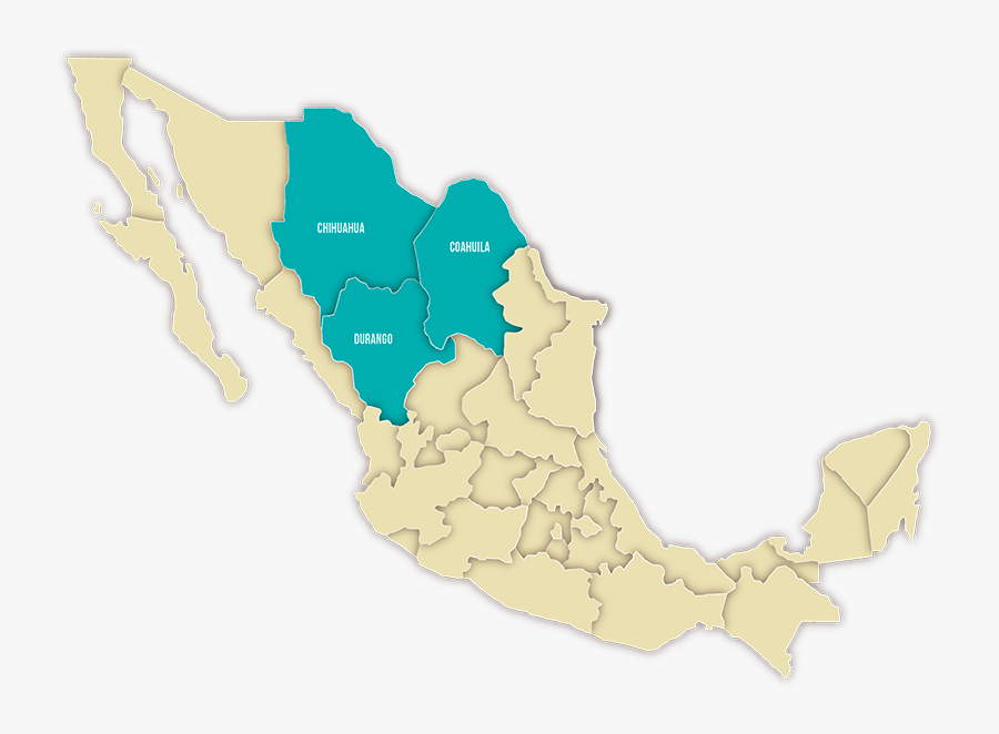 Map Of Where Sotol Can Be Made - Atlas, Transparent Clipart