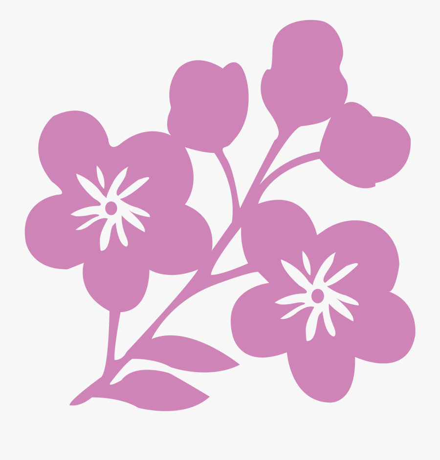 Silhouette Clip Art - Transparent Background Flower Cartoon Small, Transparent Clipart