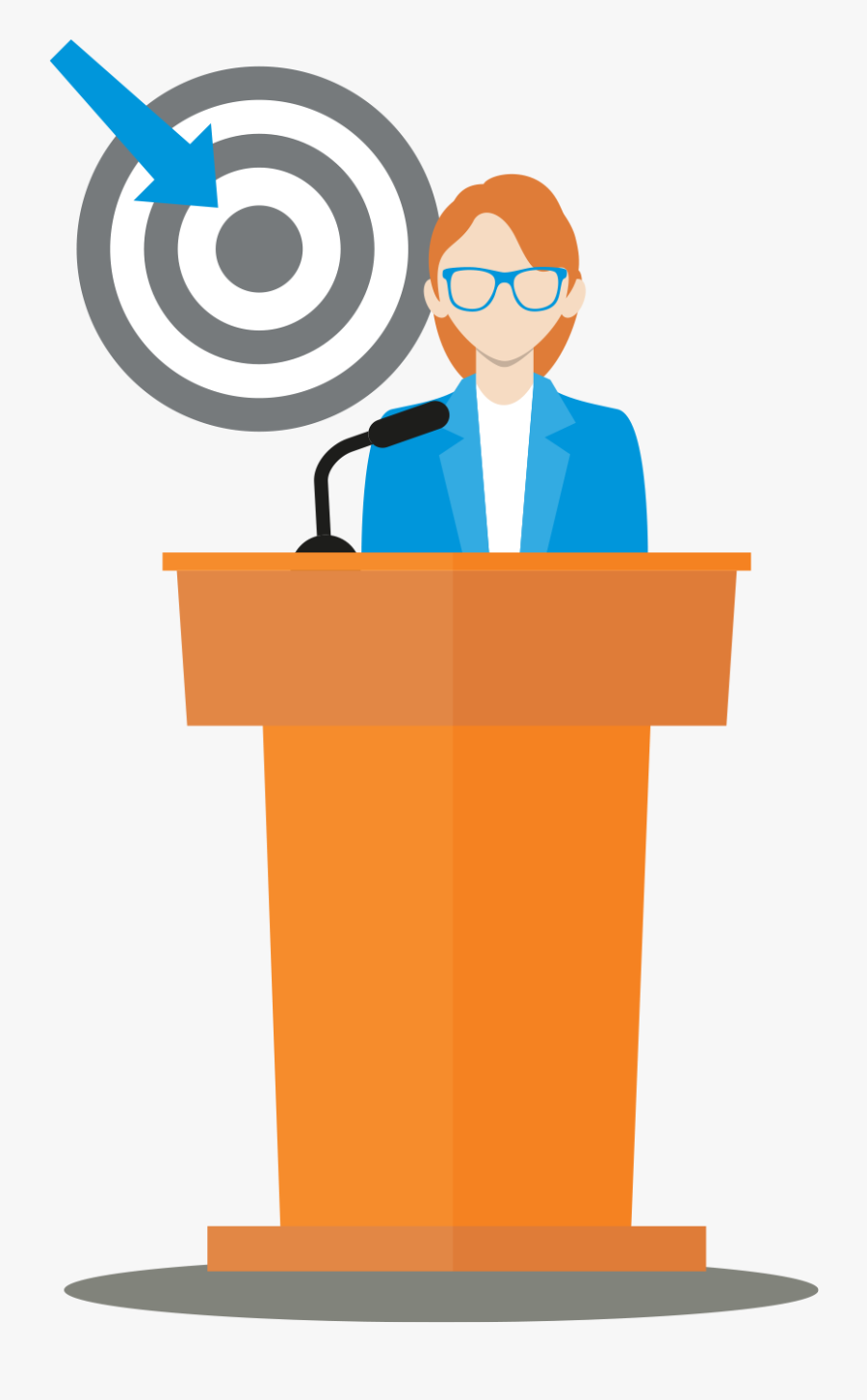 Transparent Speaker Podium Clipart - Cartoon, Transparent Clipart