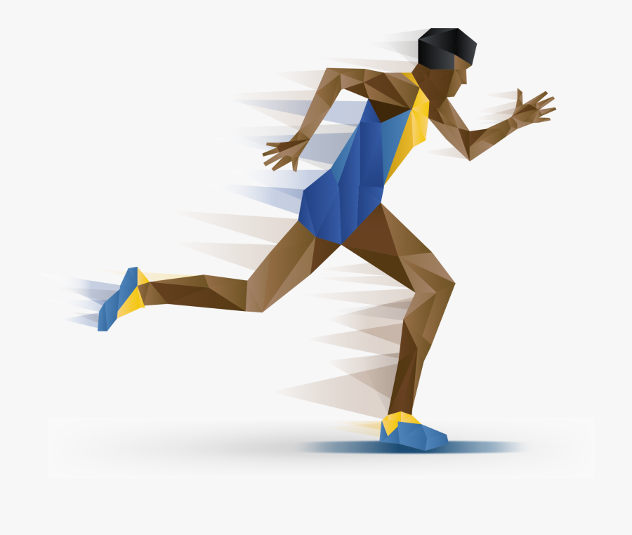 Athlete Sport Euclidean Vector Silhouette - Celebrate National Sports Day, Transparent Clipart