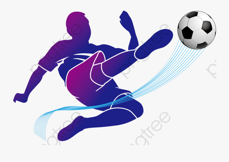 Football Clipart Blue - Football Player Background Png, Transparent Clipart