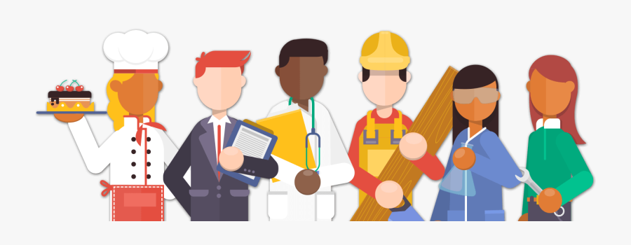 Group Of Diverse Characters - Cartoon, Transparent Clipart