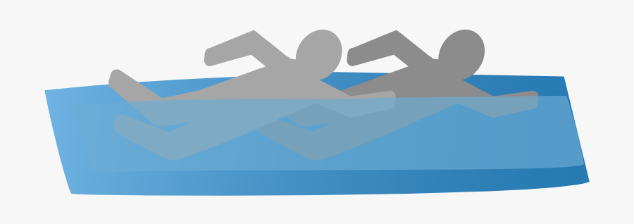 A Graphic Drawing Of Two Swimmers, Transparent Clipart
