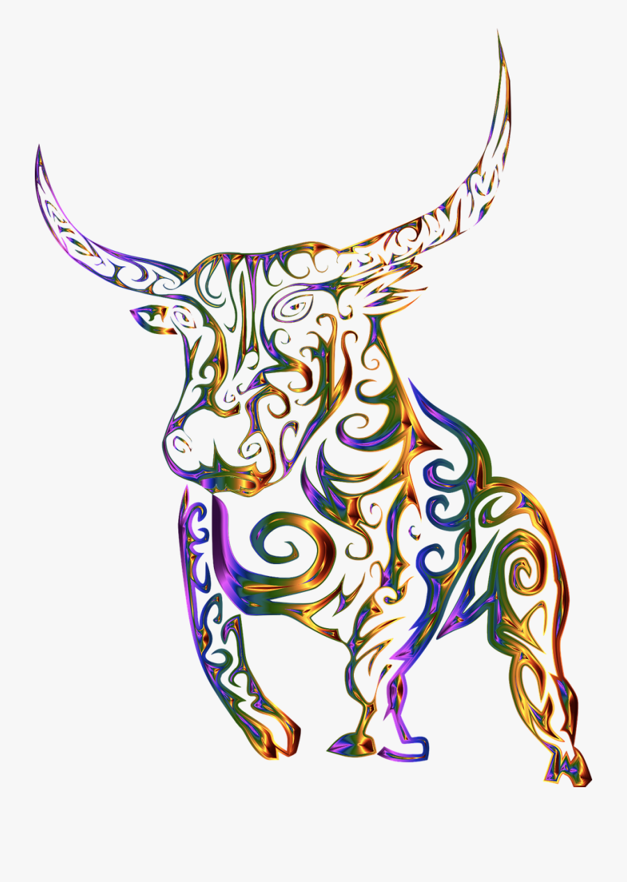 Tribal Bull Cow Free Picture - Bull Tattoo, Transparent Clipart