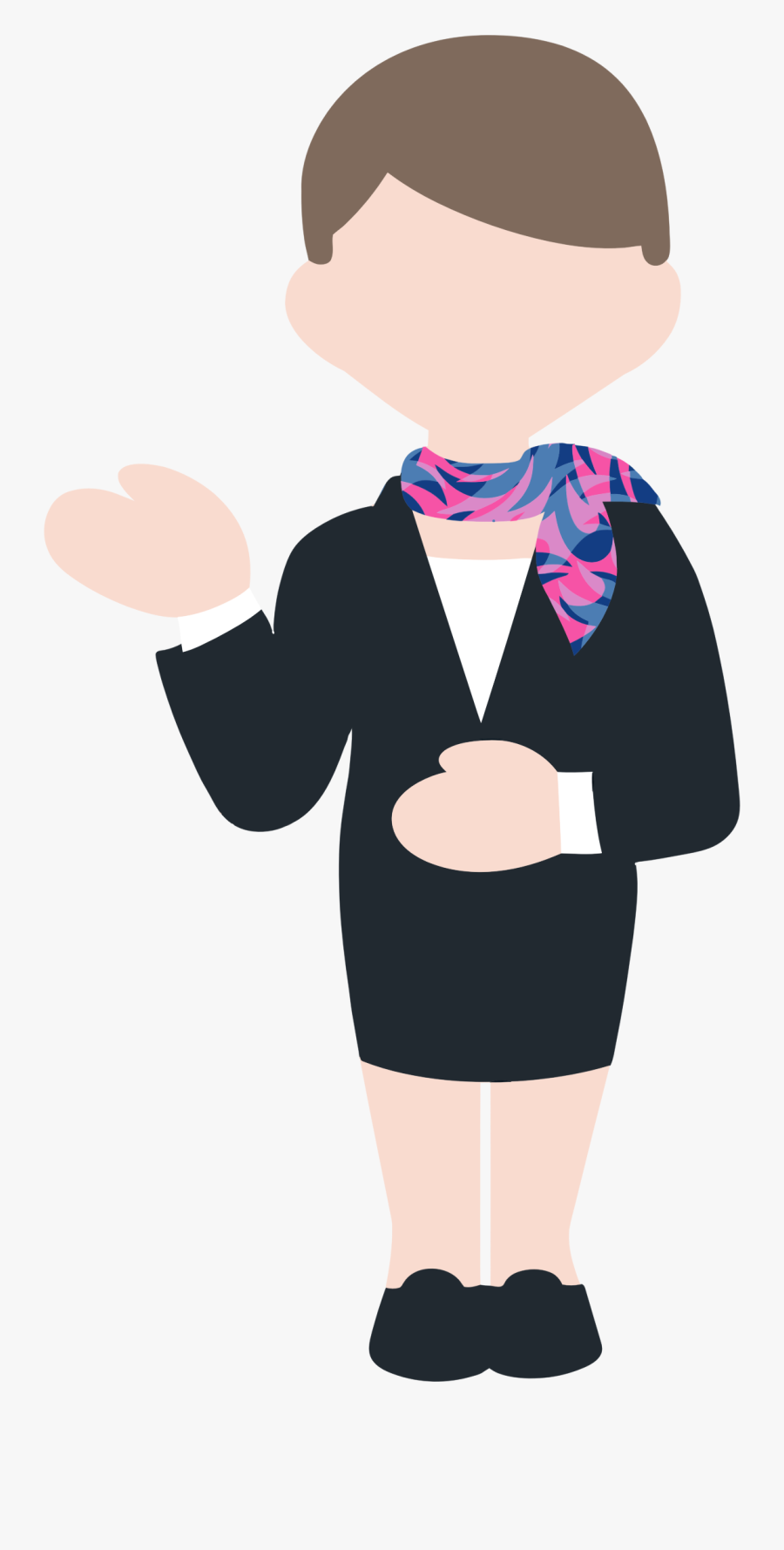 Japanese, Concierge, Hotel, Employees, Support - Flight Attendant Clipart, Transparent Clipart