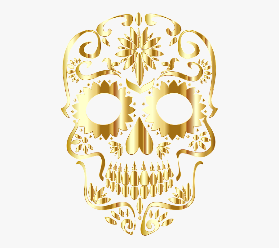 Sugar Skull, Bones, Calavera, Ornate, Decorative - Sugar Skulls No Background, Transparent Clipart