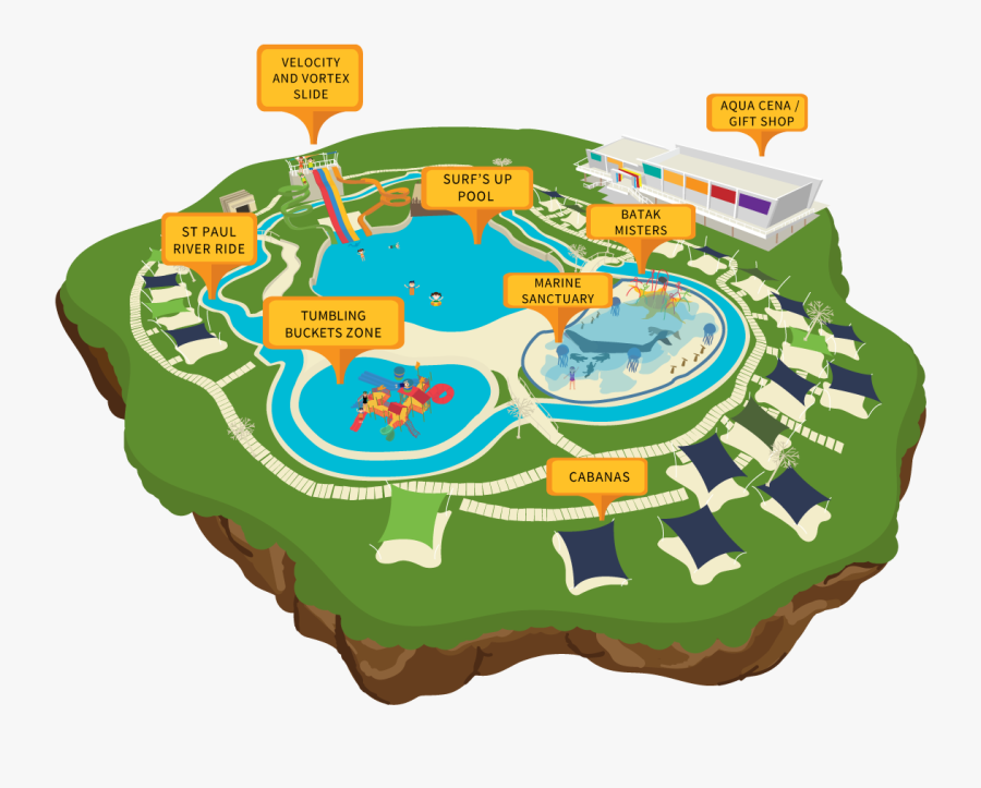 Water Park, Transparent Clipart