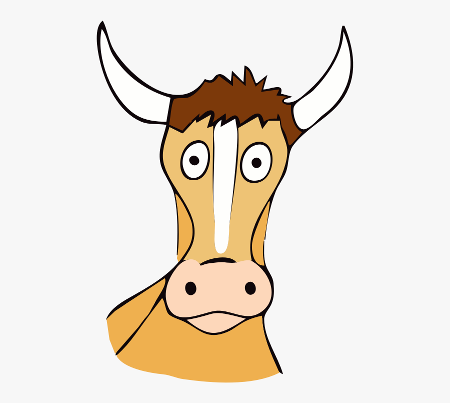 Drawn Cow - Ox Cartoon No Background, Transparent Clipart