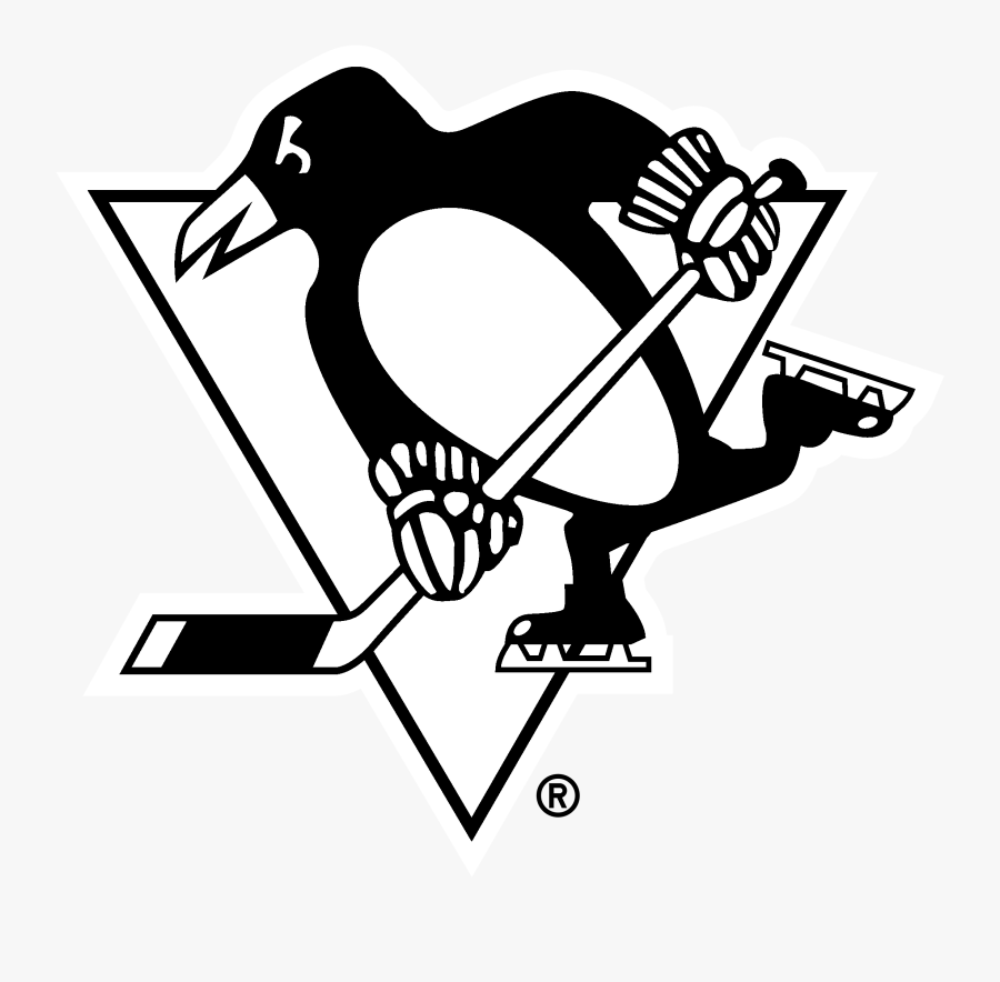 Pittsburgh Penguins Logo Black And White, Transparent Clipart