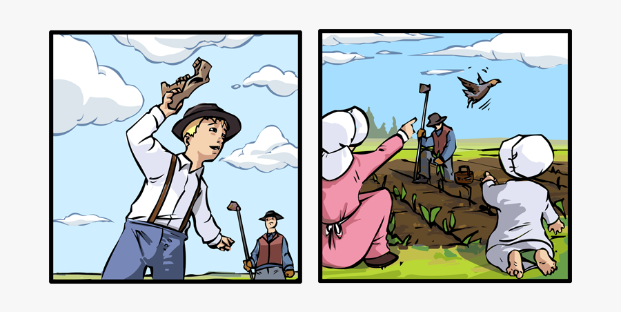 Georgie Holds Up A Buffalo Skull He"s Found In The - Cartoon, Transparent Clipart