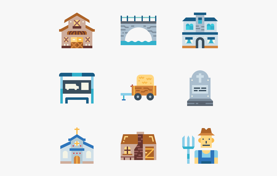 Village, Transparent Clipart