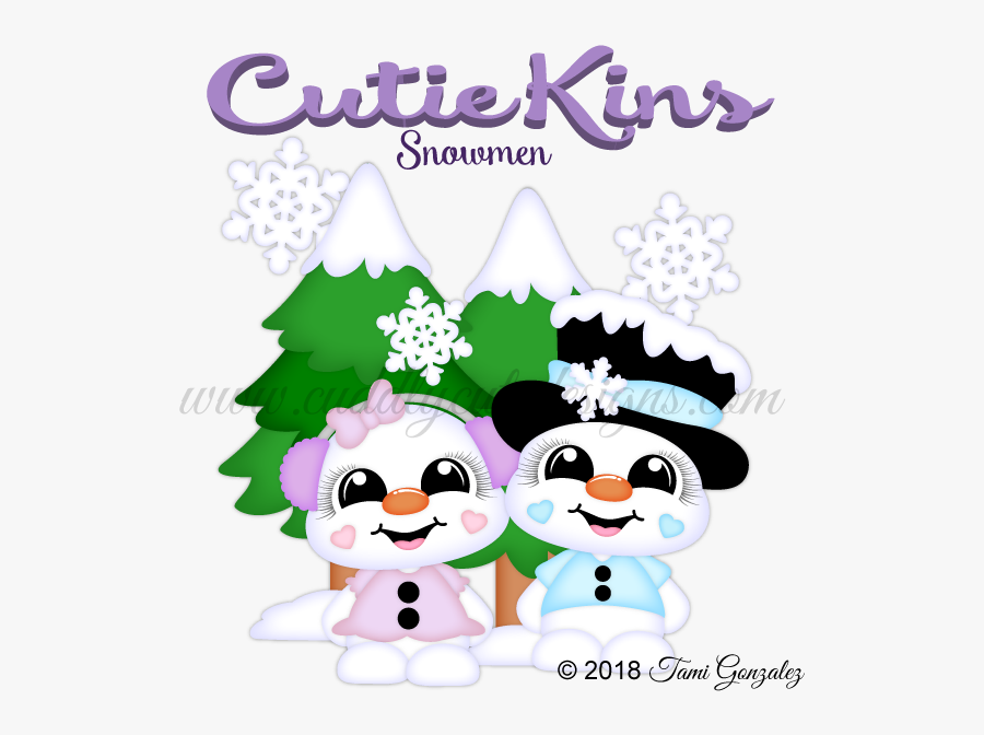 Cutiekins-snowmen - Painting, Transparent Clipart