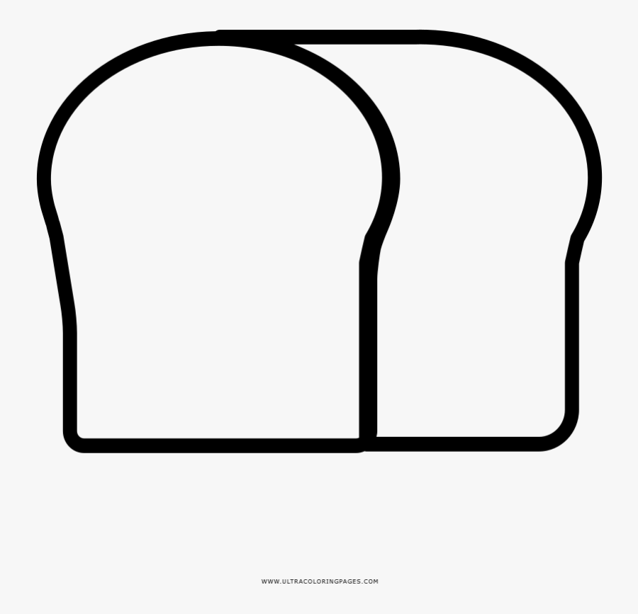 Bread Loaf Coloring Page - Line Art, Transparent Clipart