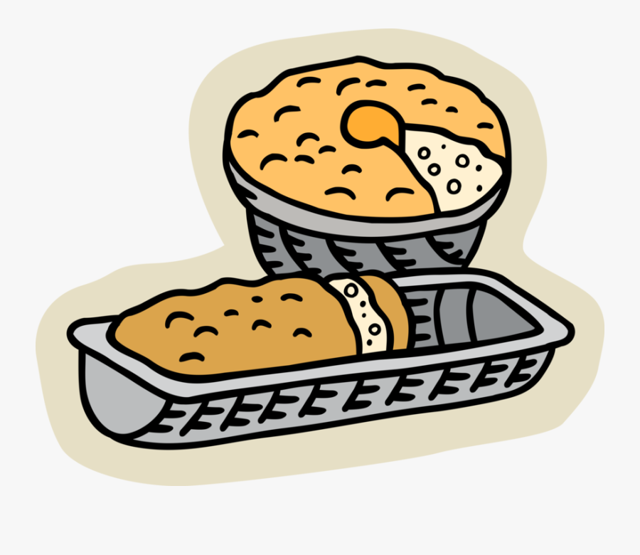Vector Illustration Of Fresh Baked Cake And Sweet Bread, Transparent Clipart