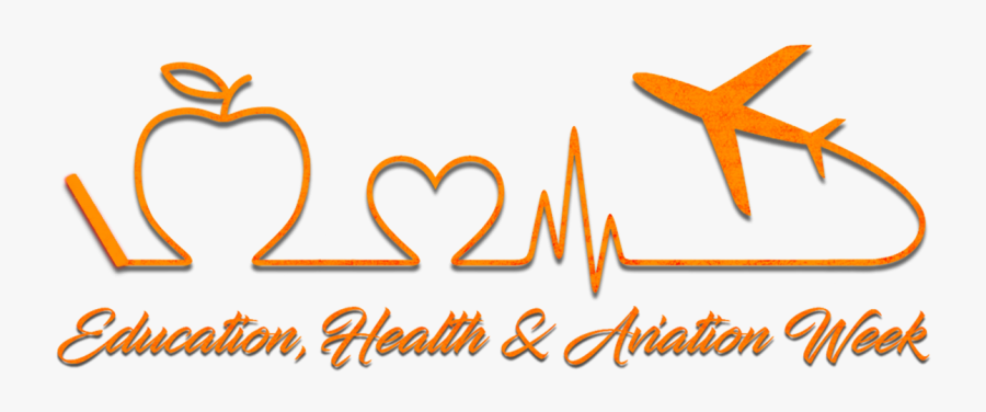 Education, Health, And Aviation Week Logo - Heart, Transparent Clipart