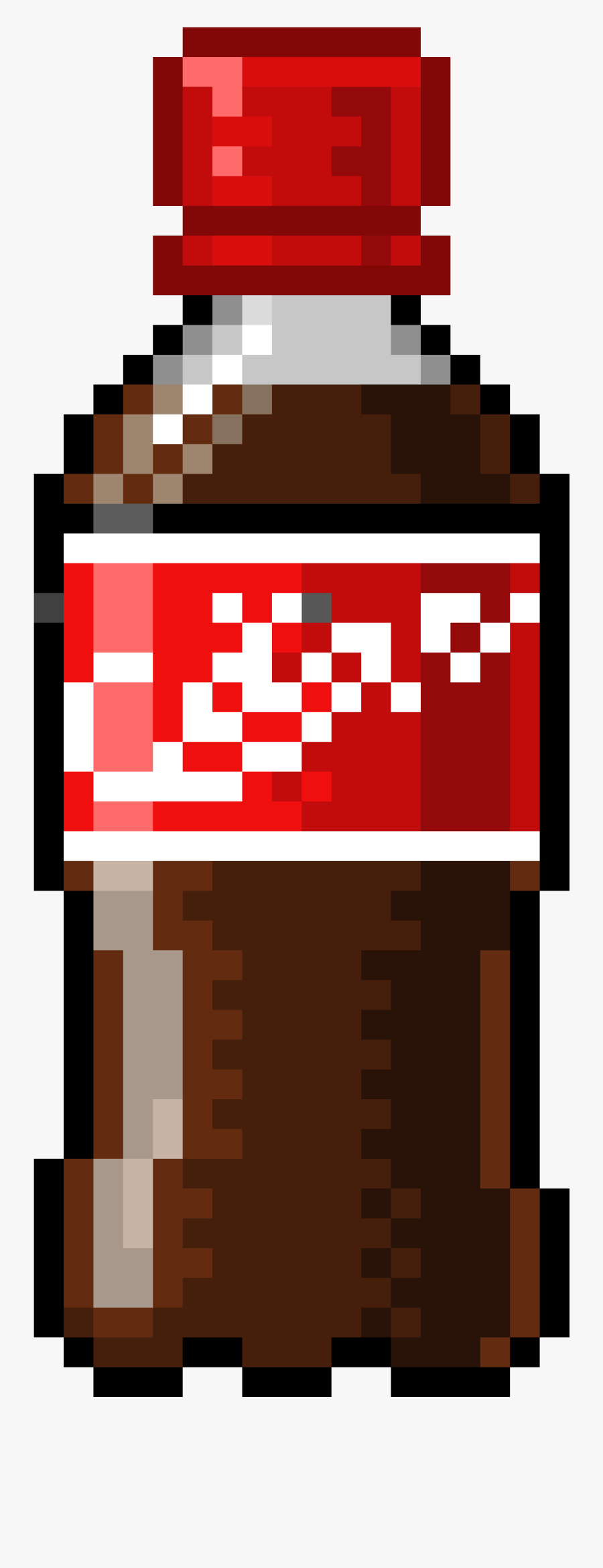 Coca Cola Bottle Pixel Art, Transparent Clipart