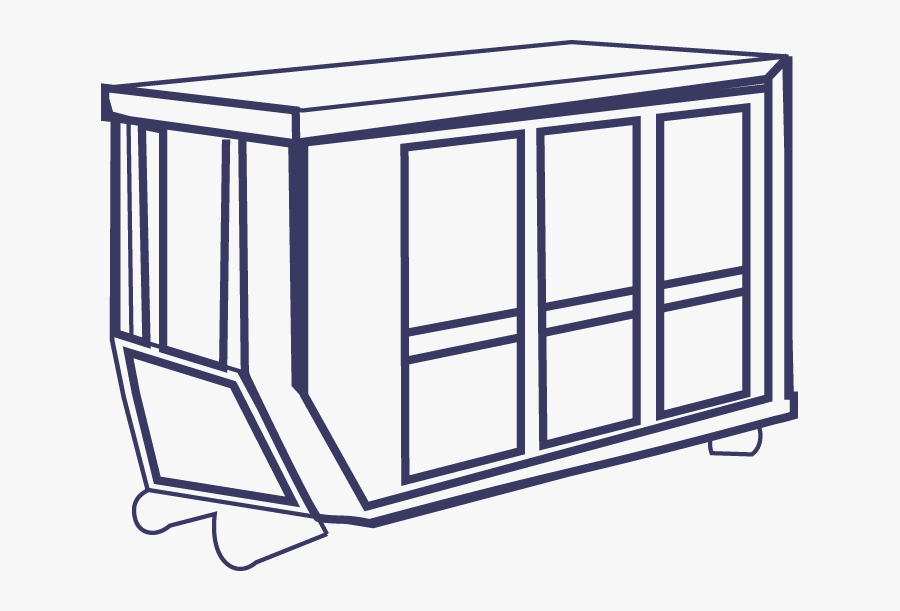 20 Cubic Feet Dumpster, Transparent Clipart