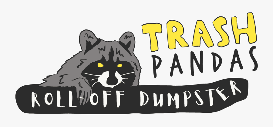 Trash Pandas Roll-off Dumpster - Cartoon, Transparent Clipart