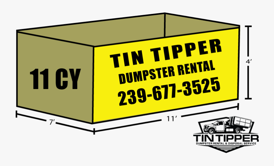 11 Cy Tin Tipper Dumpster Rental Cape Coral Fort Myers, Transparent Clipart