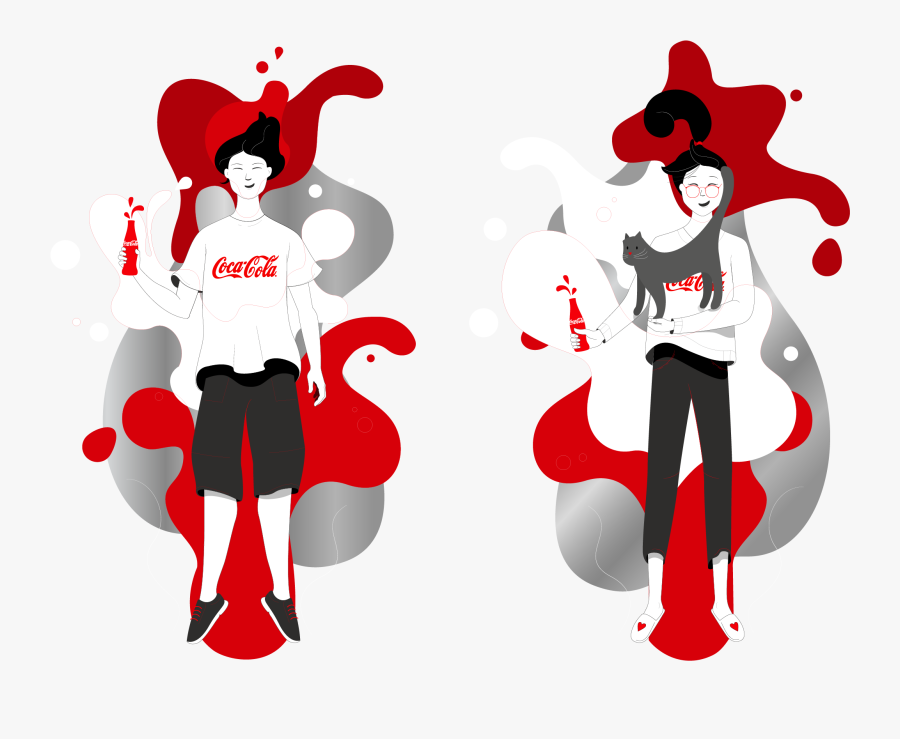 Illustration Designe Coca Cola, Transparent Clipart