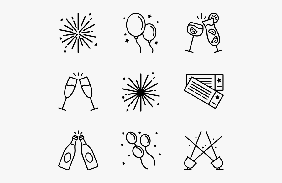 New Years Eve - New Year Icon Vector, Transparent Clipart