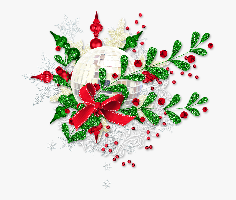 Winter, Christmas, New Year"s Eve, Ornament - Floral Design, Transparent Clipart