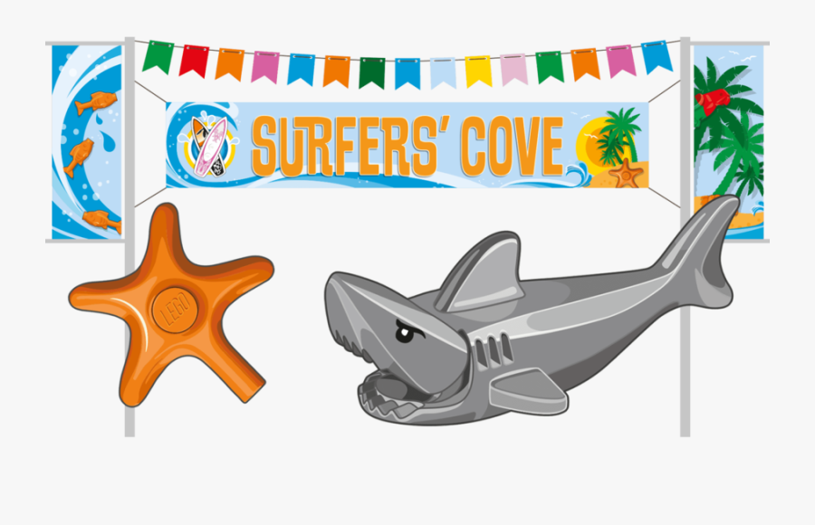 Banner Clipart Legoland California Resort Clip Art - Great White Shark, Transparent Clipart