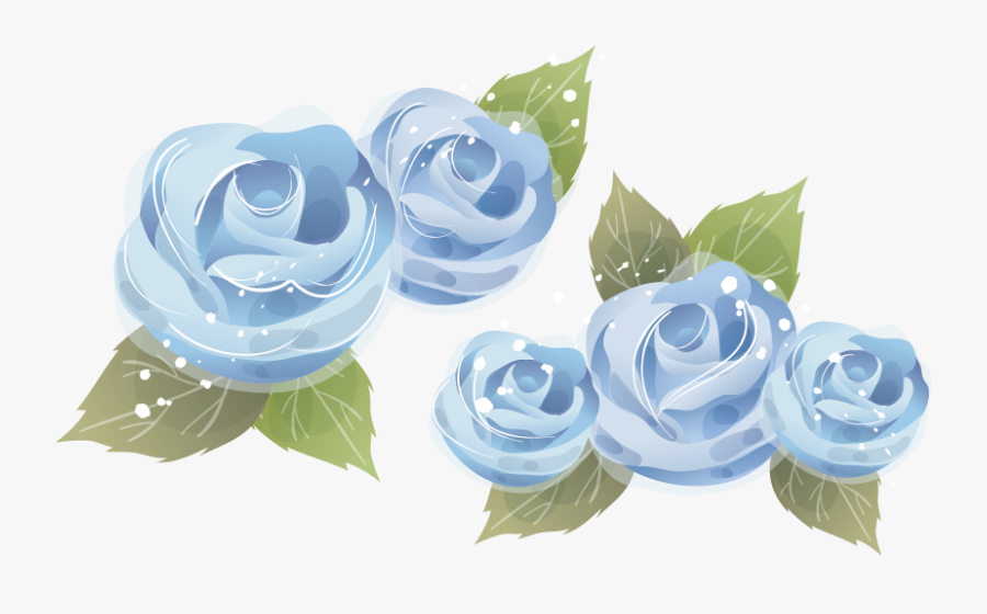 Borders And Frames Picture Frame Clip Art - Blue Flowers Frame Png, Transparent Clipart